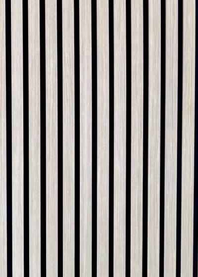 Natural wood slat sample, whitewash in tone.